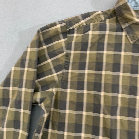 Carhartt Button Shirt Mens XL Plaid Brown Long Sleeve Pocket Cotton - Picture 5 of 16